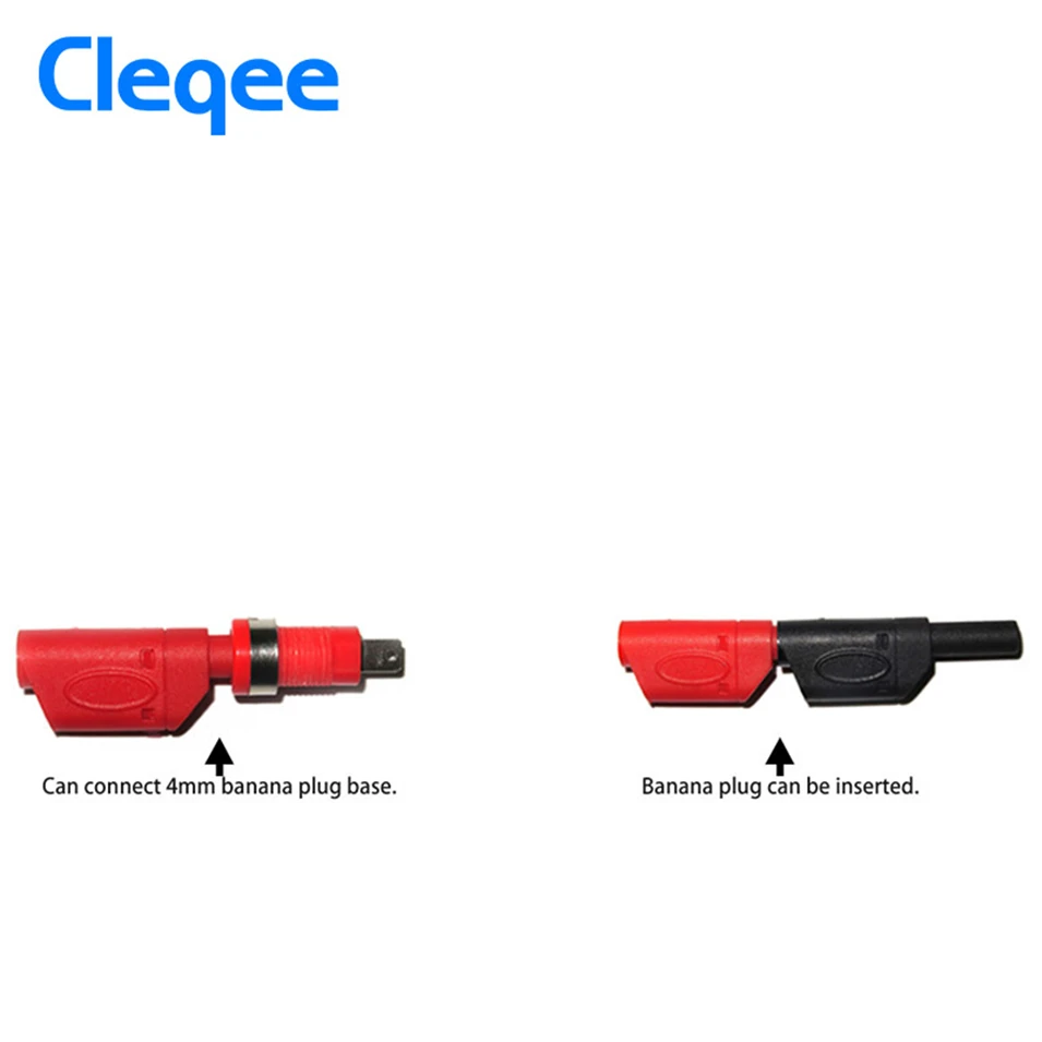 Cleqee-Cable de prueba de silicona suave P1050, conector Banana a Banana de 1M y 4mm, Cable de plomo para multímetro, equipo electrónico de prueba, 5 colores
