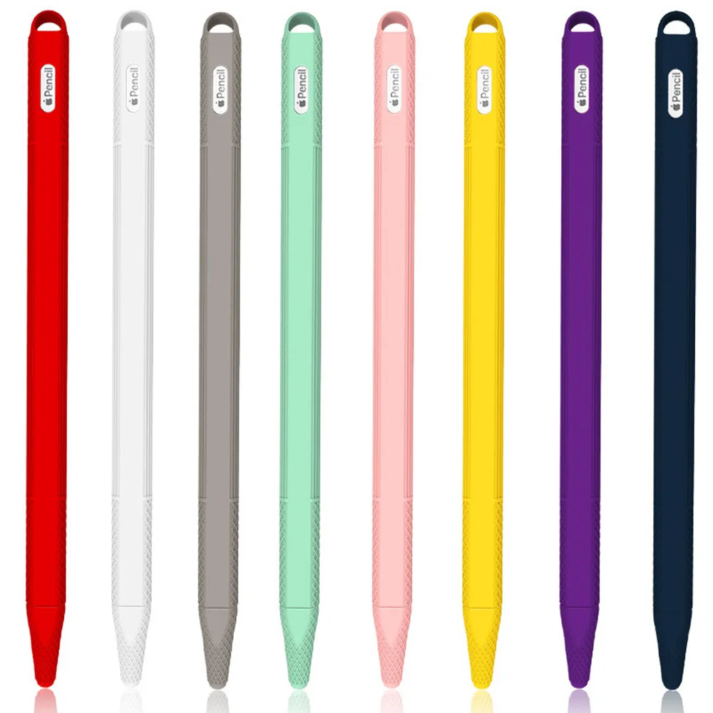 For Apple Pencil 2 Case Soft Silicone Holder Stylus Pen Cover Compatible For Apple Ipad air 4 10.9 2020 10.2 Touch Protective