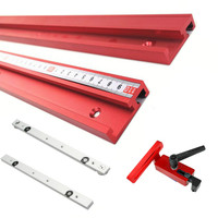 NEW T-Tracks Aluminum Alloy  T- Slot Miter Track Jig Fixture w/ A Scale for Drill Press Router Table Band Saw Woodworking