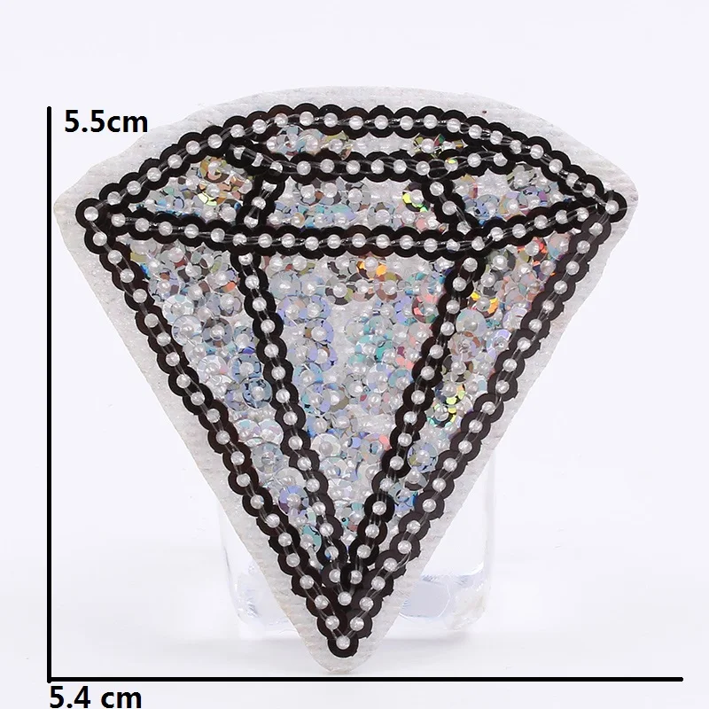 10pcs/lot Sequiend Diamond Patch Iron On Garments Stickers Sewing Jeans backpack Fabric Appliques DIY Coats Hats Pants Patches