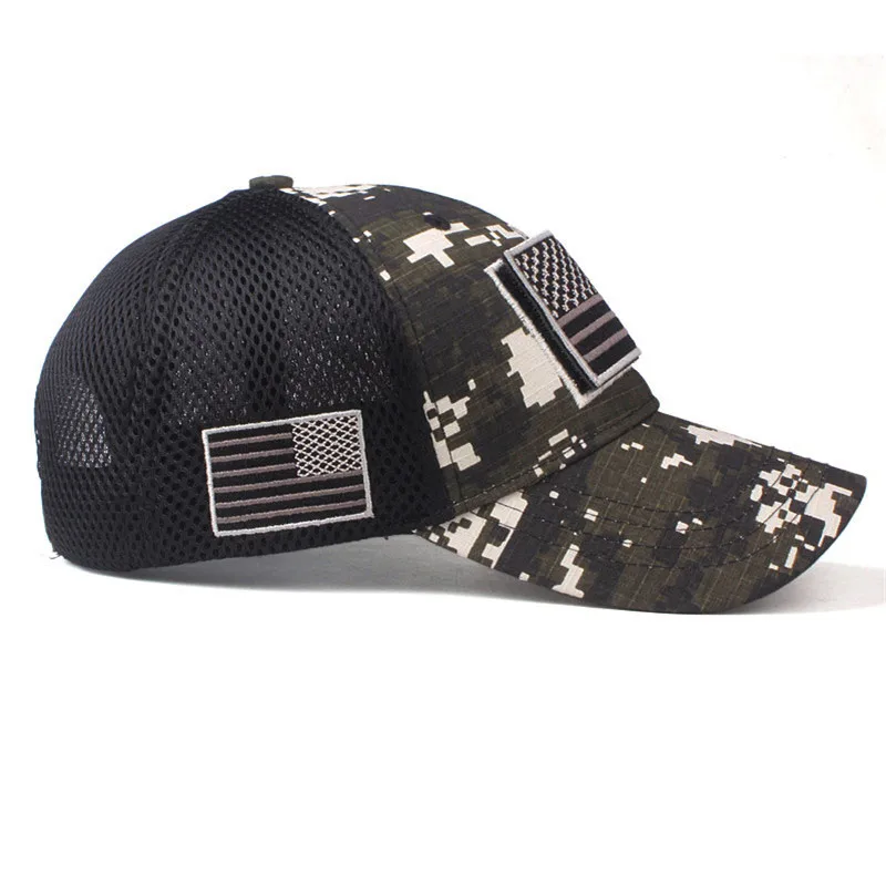 Xthree High Quality USA Flag Camouflage Baseball Cap For Men Snapback Hat Army American Flag Baseball Cap Bone Trucker Gorras