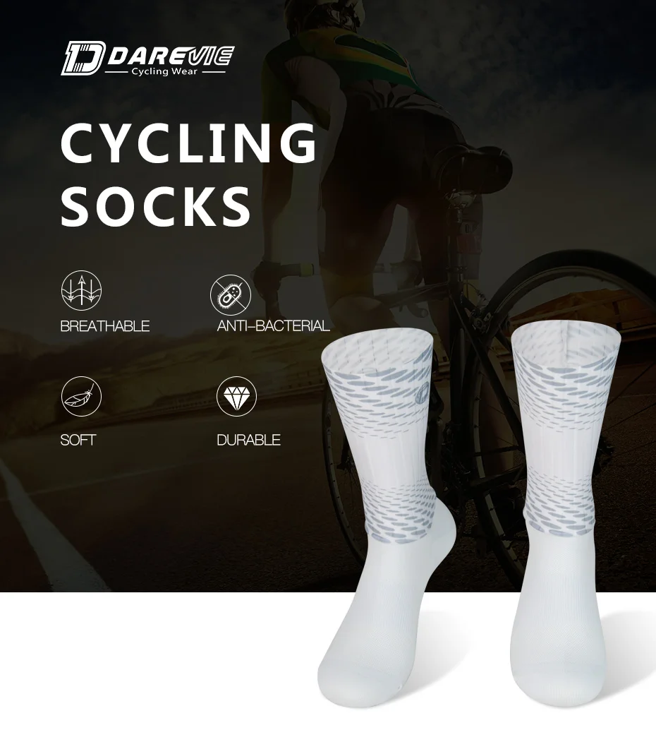 Мужские носки для велоспорта DAREVIE, противоскользящие носки для велосипеда, профессиональные, высокоскоростные, воздухопроницаемые, для гонок, MTB, шоссейные, женские, мужские, велосипедные носки