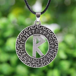 1pcs Viking Raido Amulet Necklace Viking Nordic Runes pendant Necklace Talisman Viking Jewelry