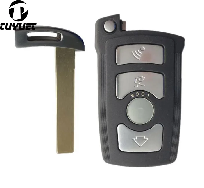 

With Battery Detection Port Smart Remote Key Shell 4 Buttons For BMW 7 Series Car Key Case Blanks