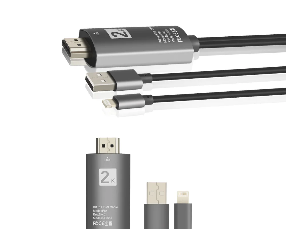 Lingthing-محول فيديو رقمي إلى HDMI ، AV ، لجهاز iPad Air ، iPhone 7 ، 7 Plus ، iPad Mini ، TV ، HD