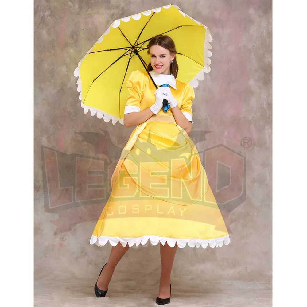 Jane Porter Costume Dress Umbrella Adult Women's Halloween Carnival Cosplay Costume image 6