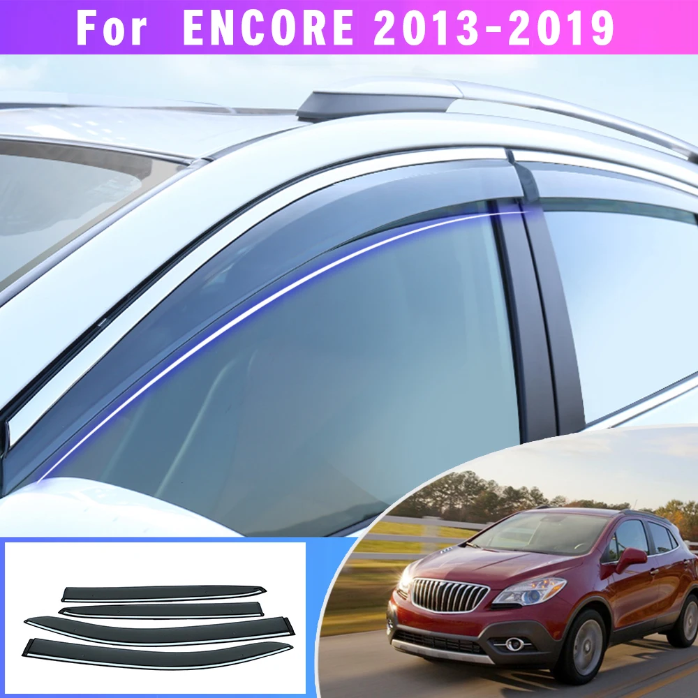 

Car Styling Smoke Window Sun Rain Visor Deflector Guard Car Sunny visor For Buick Encore 2013 2014 2015 2016 2017 2018