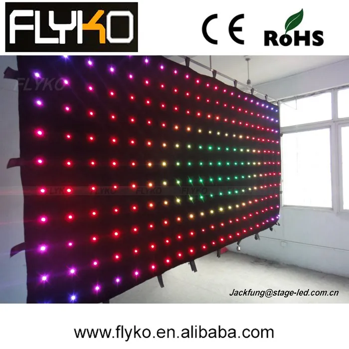 

4x2m Free shipping Flexible DMX 4*2m led curtain, led star cloth, LED backdrops for live show, Display beautiful light