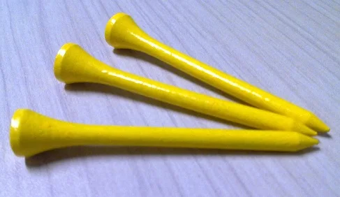 1000pieces 70mm Yellow Wooden Plain Golf Tee