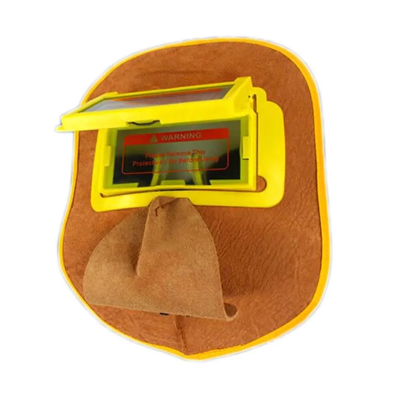 Auto Darkening Welding Helmet Solar Welding Mask Welder Cap Cowhide Leather Welding Lens Mask Helmet for Welding Protection