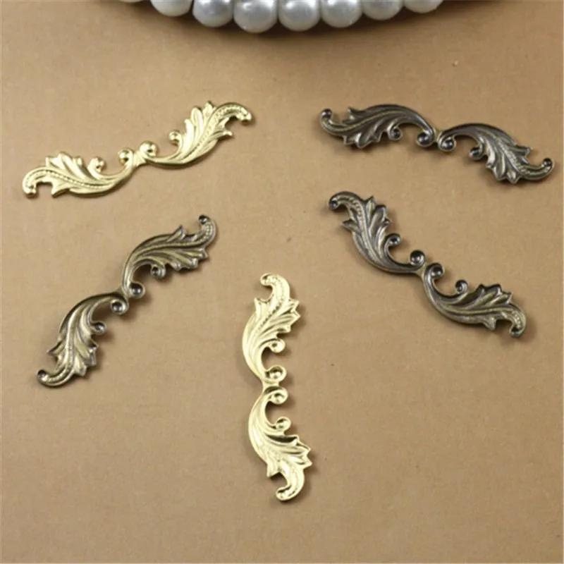 Wholesale 100Pcs 30MM 4 Colors angle wig Filigree Flower Charms DIY Jewelry finding making copper Materials European Charms