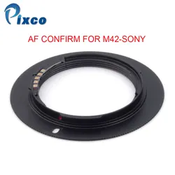 Pixco For M42-Sony AF Confirm Adapter Suit For M42 Screw Mount Lens to Sony Alpha Minolta MA Camera Black