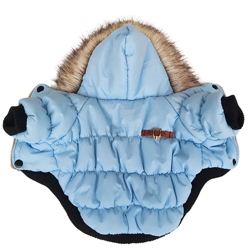 Pet Dog Clothes Winter Warm Coat Windbreaker+Sponge Cashmere Hooded Jacket For Puppy Large Dog Pet Clothes Overcoat