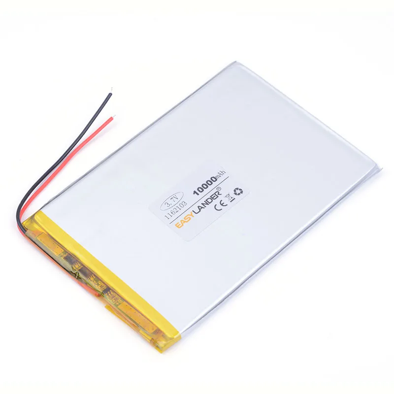 

3.7V 10000mAh Lithium Polymer Rechargeable Battery Li-Po For GPS PSP DVD Power bank 9" 11" PAD Tablet PC laptop nootbook 1162103