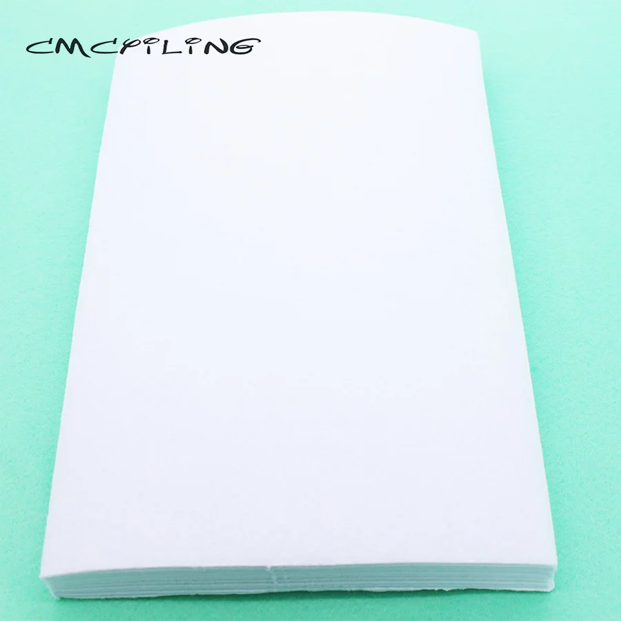 CMCYILING White Felt 1.5 MM Thickness Polyester Cloth For DIY Sewing Crafts Scrapbook ,Non-Woven Sheet Fabric 10Pcs/Set 20*30cm