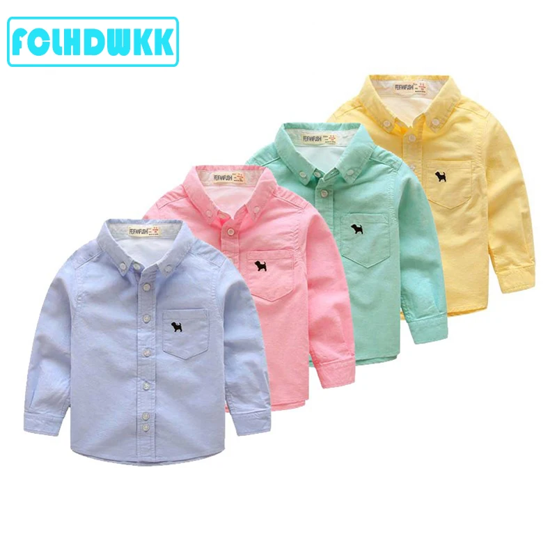 FCLHDWKK Baby Kids Boys Spring Shirts Short Long Sleeve Lapel Jacket Blouses Tee Tops Outwear Outfits Blouse Children Clothing