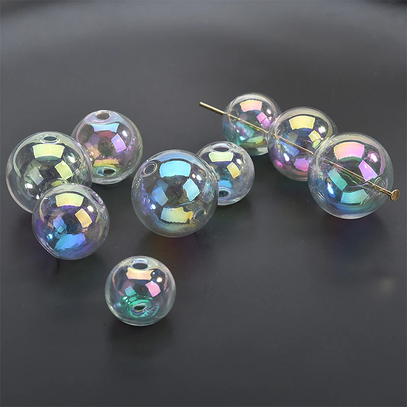 New arrived 20pcs/lot geoemtry rounds shape colorful glass transparent balls diy jewelry earring/garment pendant accessory