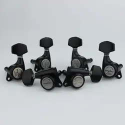 GUYKER-Guitarra preta Locking Tuners, cabeças de máquina elétrica Tuning Pegs com embalagem