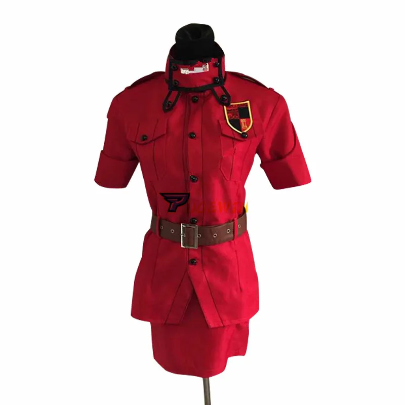 Anime Hellsing Herushingu Seras Victoria Red Cosplay Costume with Socks Custom Made Any Size