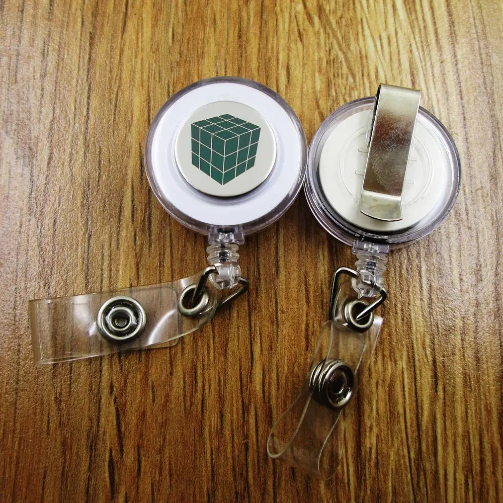 Cube ID Badge Reel for Docter Nurse Teacher Student retractable recoil id badge holder work fun