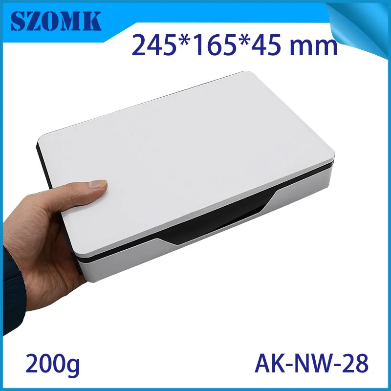 4 Pieces 245*165*45mm wireless wifi plastic router enclosure TV project box szomk plastic project case abs junction box