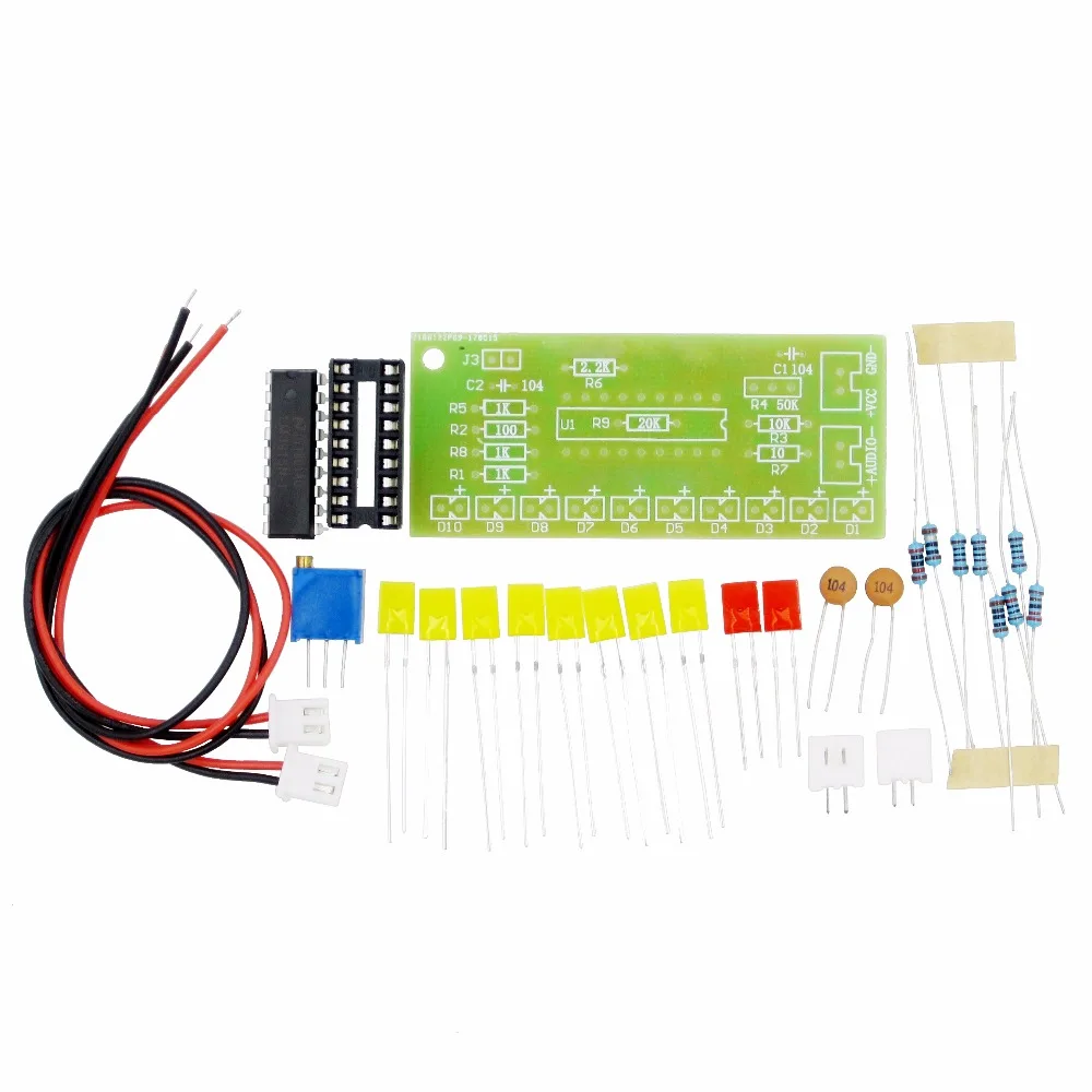 1PCS Electronic diy kit LM3915 Audio Level Indicator DIY Kit Electronic Production Suite Good