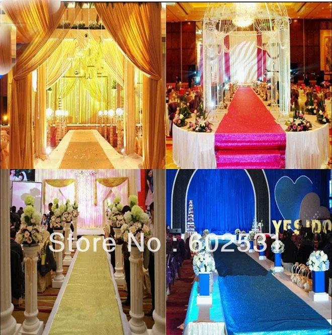 SPR Amazing Wedding decorations mat blanket backdrop road lead 10m/lot 140cm wide Wedding Catoptric Film Carpet Magical