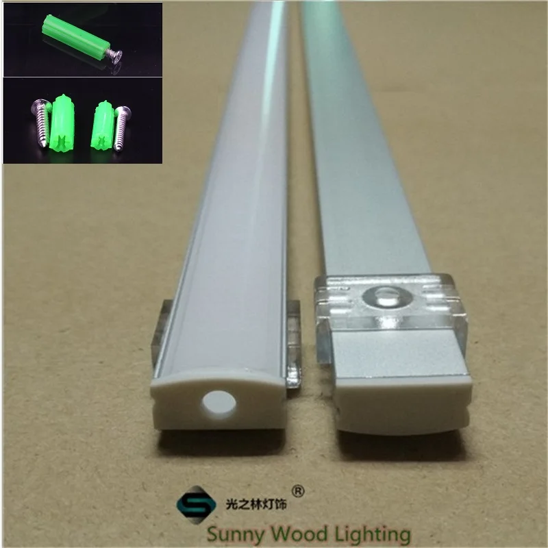 10Set/Lot  2m 80 Inch Length Led Aluminium Profile For Bar Light Strip Channel Flat Tape Housing