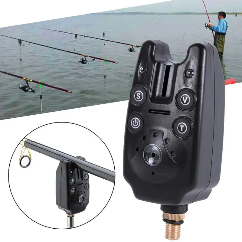 Europe Style LED Fishing Alarm Portable Waterproof Adjustable Tone Volume Sensitivity Sound Fish Bite Alarm Fishing Tools