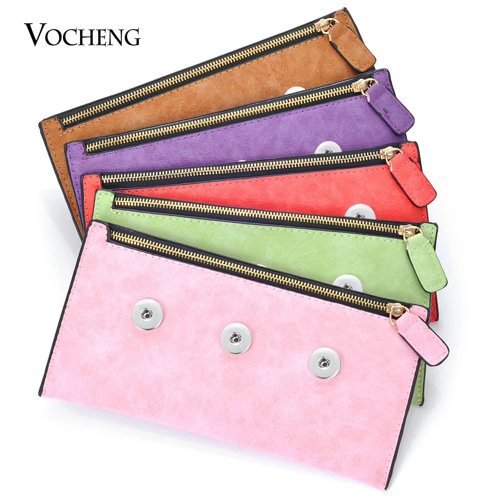 

10pcs/lot Vocheng Ginger Snap Jewelry Accessories PU Material for 18mm Snap Charms Button Jewelry 8 Colors NN-630*10