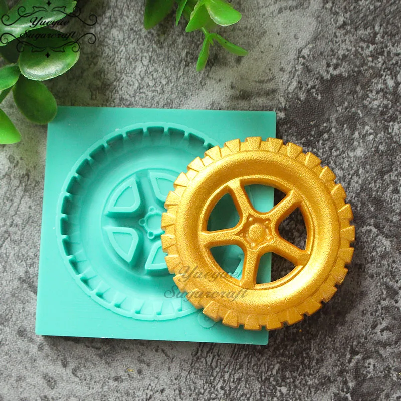 Yueyue Sugarcraft Tyre silicone mold fondant mold cake decorating tools chocolate gumpaste mold baking accessories confeitaria