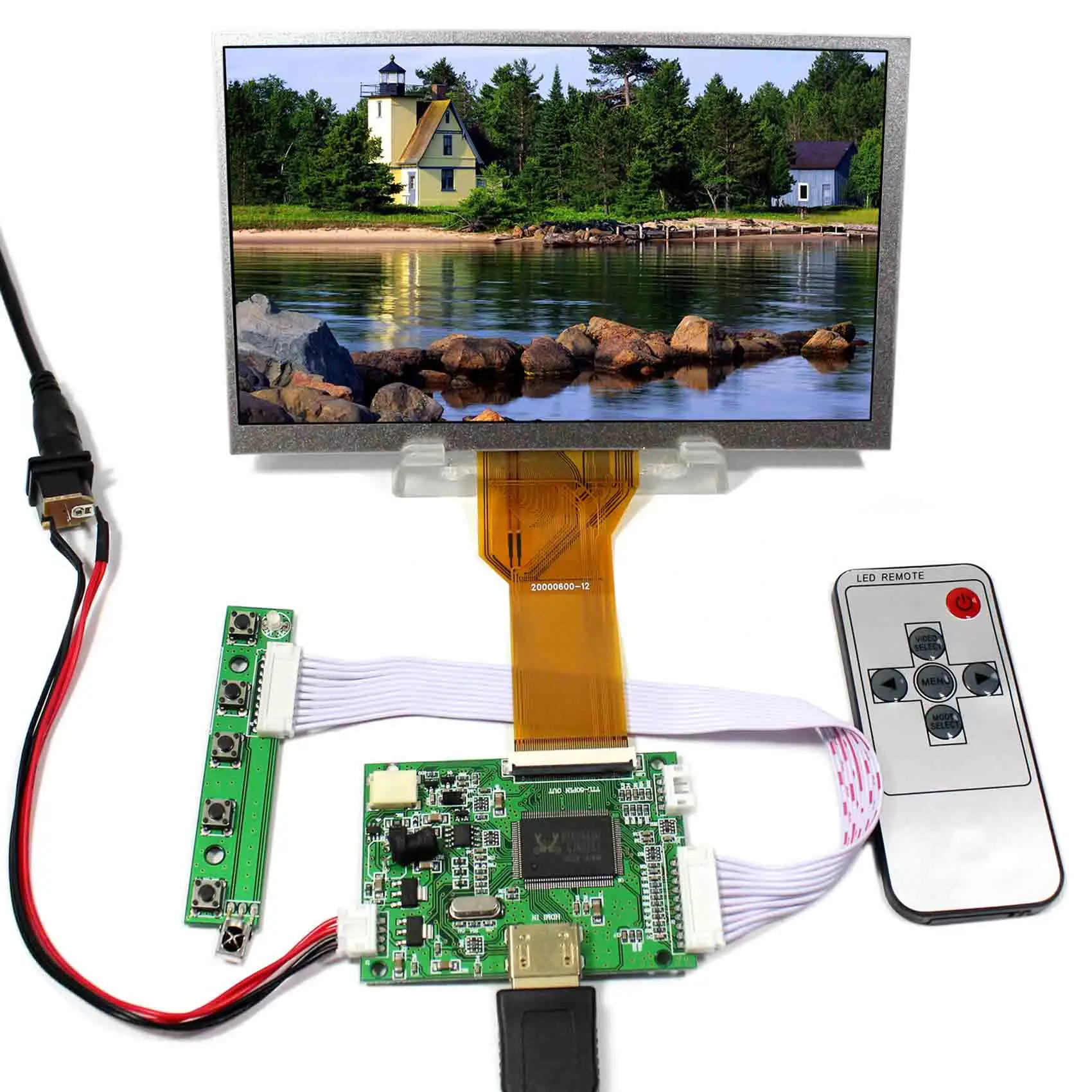 

HD MI Input LCD Controller Board+7" AT070TN92 800x480 LCD For Raspberry Pi