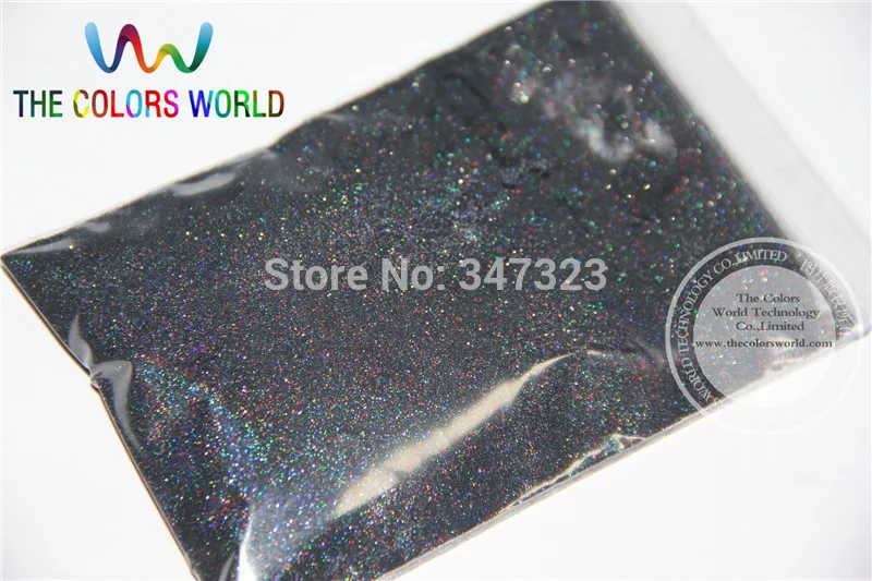 TCA1000 0.05mm 002  Holographic Black Color Smallest finest Size Glitter Powder for nail,tatto art decoration  DIY dust