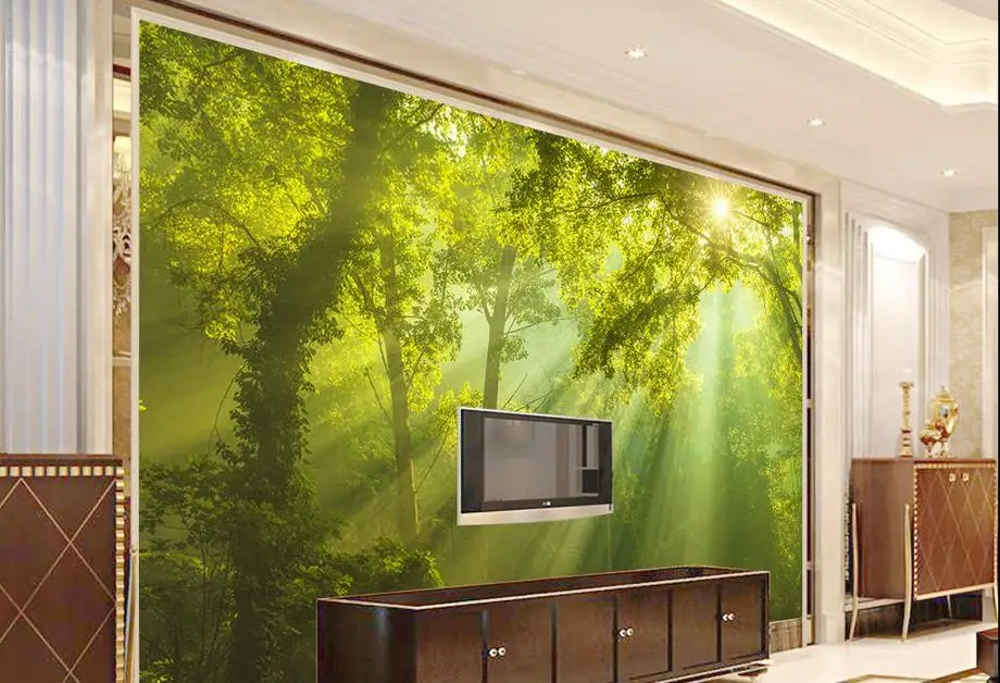 3D wallpaper mural for walls Living room any room wall murals  forest Nature scenery TV background decoration