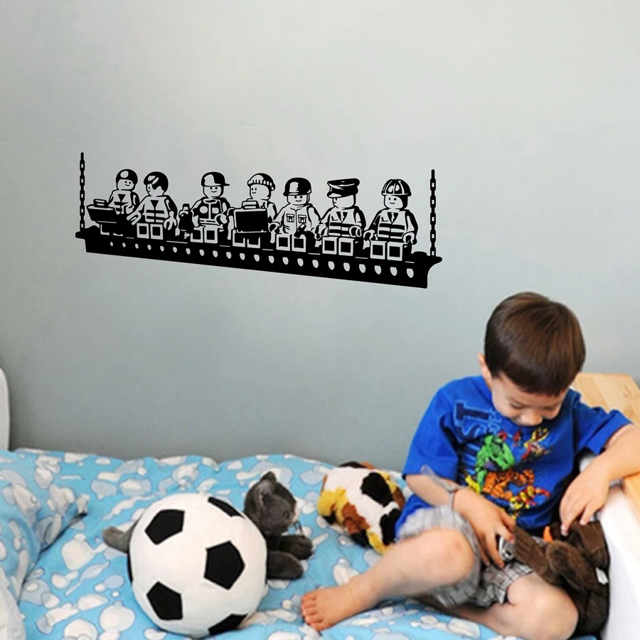 Funny Cartoon Robots Vinyl Wall Sticker Boys Room Wall Art Decals Kids Decor - Image 4