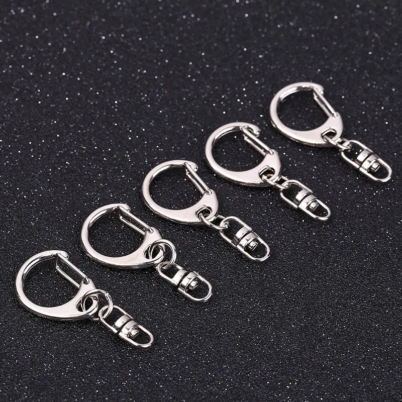 Metal Swivel Lobster Fecho Clipes, DIY Chaveiro, Bag Key Ring, Titular Ganchos, Keyfob Acessórios, 10Pcs por lote
