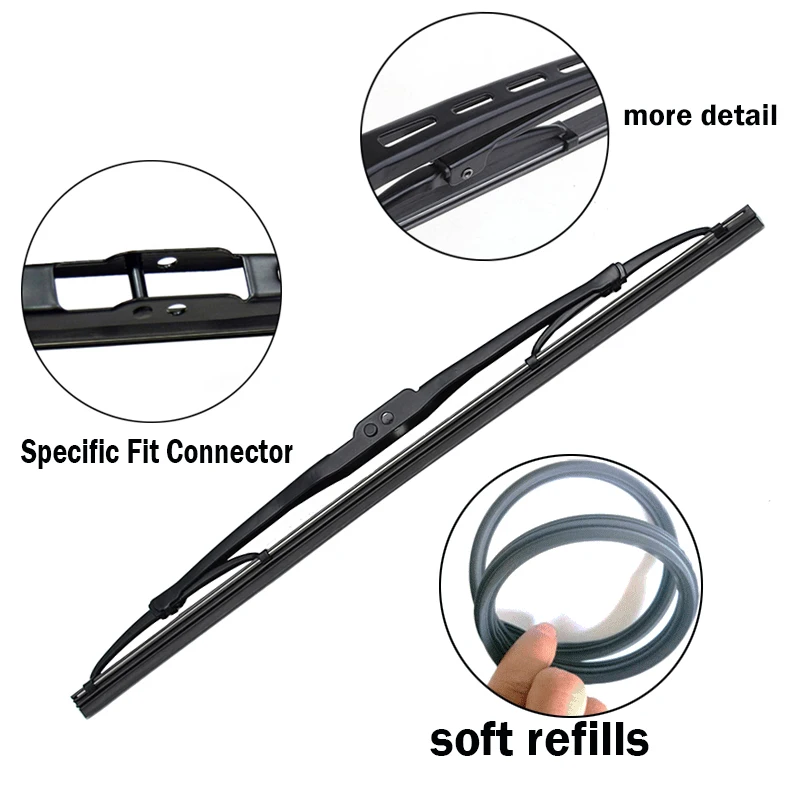 Erick\'s Wiper Front & Rear Wiper Blades Set For Audi A3 8P 2005 - 2012 Windshield Windscreen Window Rain Brushes 24\