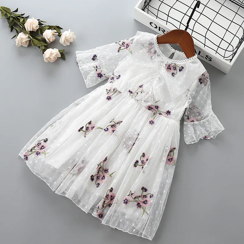 Girls Dress Elegant Summer Holiday Xmas Cute Children Boutique Clothes For Girl 2019 Princess Party Dresses 4 5 6 years Clothing