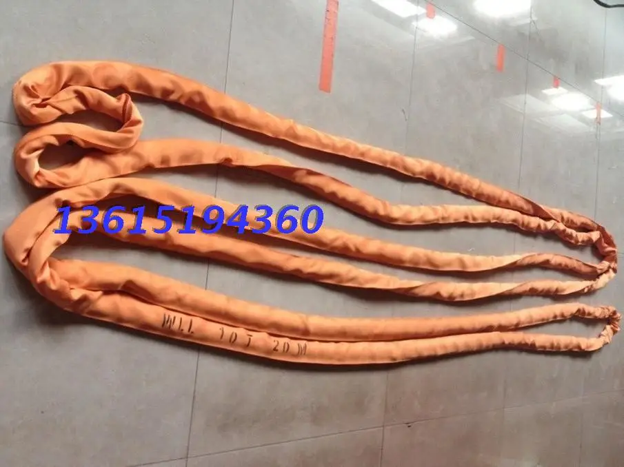 12T10M20M flexible lifting belt ring lifting sling industry round sling 10 tons 12 m 20 m