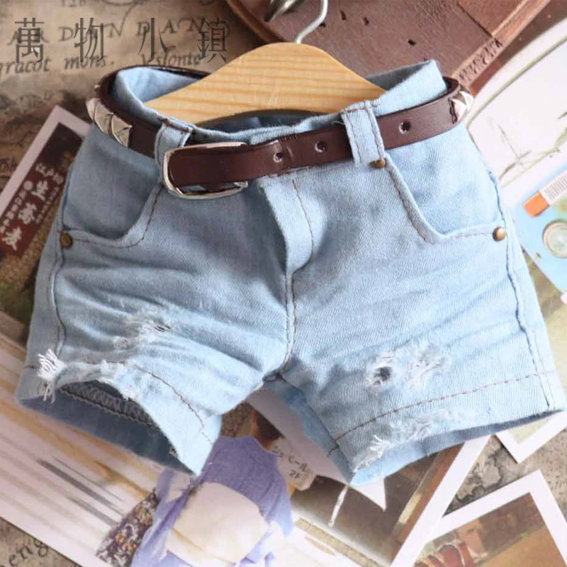 New Blue Hole Fashion Jeans Shorts 1/3 1/4 1/6 jeans Uncle DDDY MSD custom BJD Doll Clothes