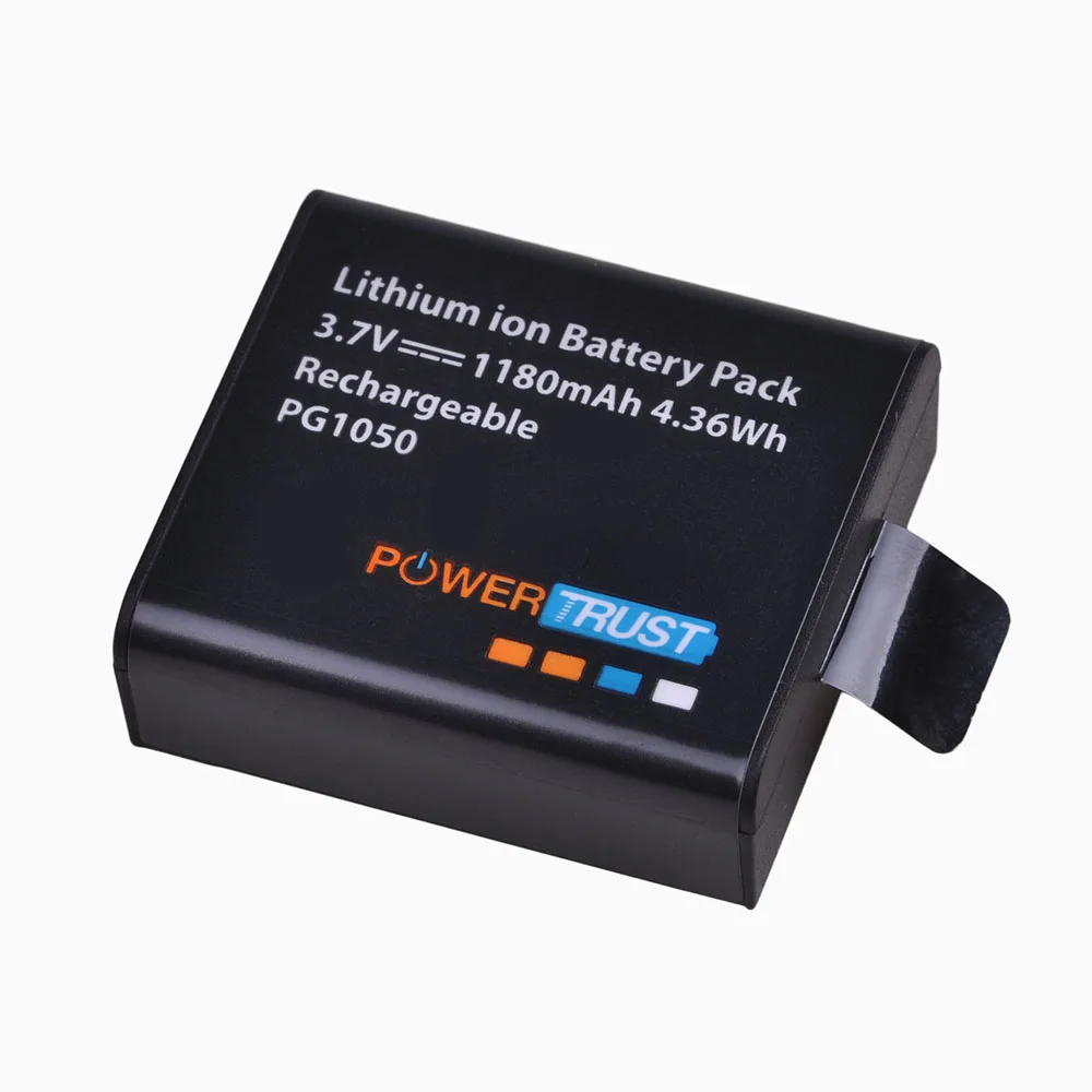 1180mAh PG1050 Battery +LED 3Slots USB Charger For SJCAM SJ4000 M10 SJ5000 SJ5000X For EKEN H9 H9R H8R H8 GIT PG900