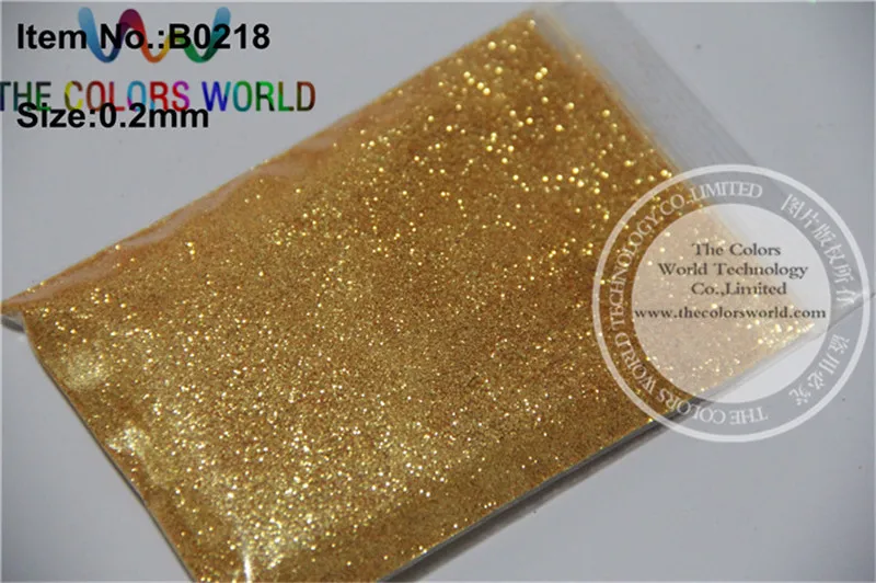 

B0218 0.2mm 18K gold Color Glitter Powder for nail,tatto art decoration DIY powder