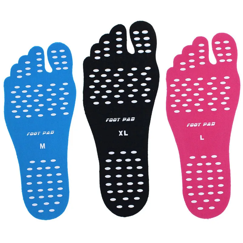 Beach Swim Pool Foot Pads Adhesive Anti Slip Invisible Insulation Protection Mats Barefoot Stick Insoles Footpads Sticker Shoes