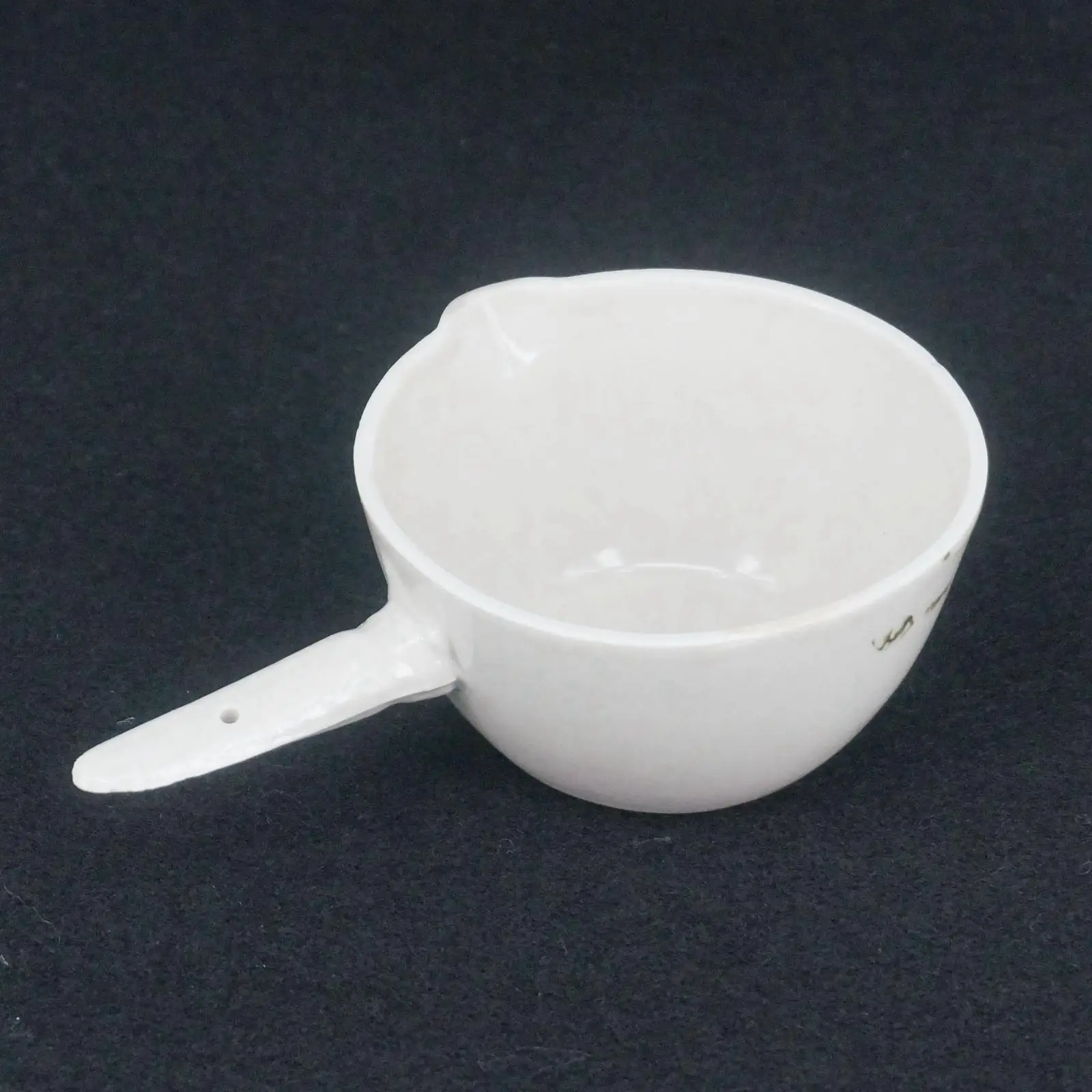 500ml Inner Diameter 120mm Porcelain Evaporating Laboratory Bowl Dish With Handle Flat Bottom