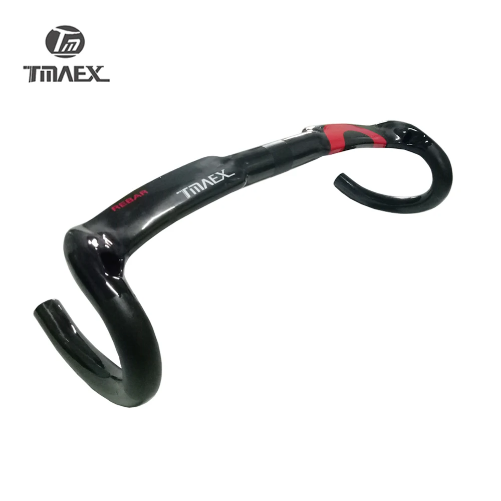 TMAEX-Bicycle Handlebar, Carbon Road Bike Handlebars, Cycling Parts, Bent Handlebars