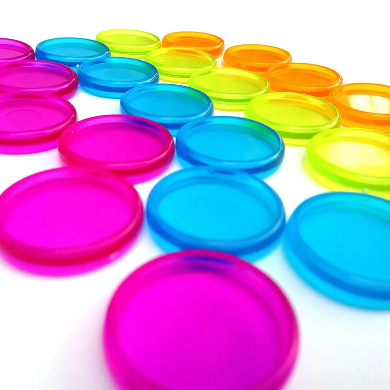6Pcs/Lot Inner diameter 20mm Transparent Colored Plastic Binding Ring Disc Color Loose Ring Circa Roll Mushroom Hole Inner Books