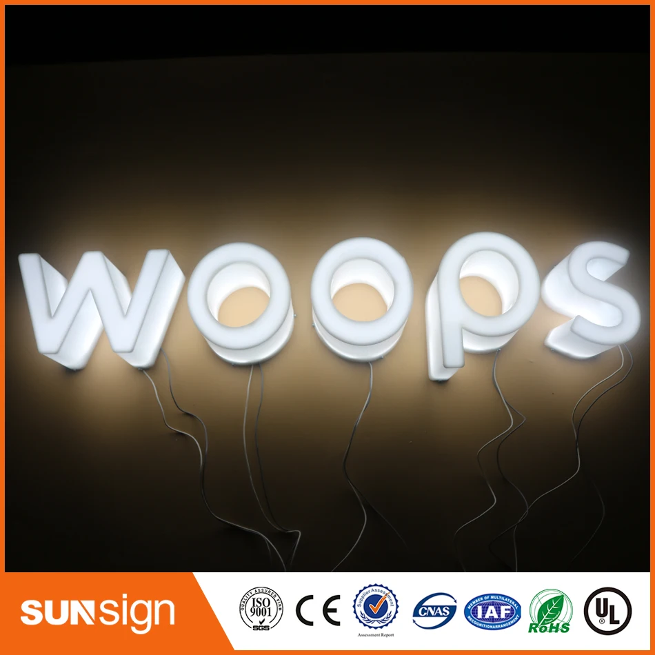 Wholesale LED lighted galvanized letters illuminated sign