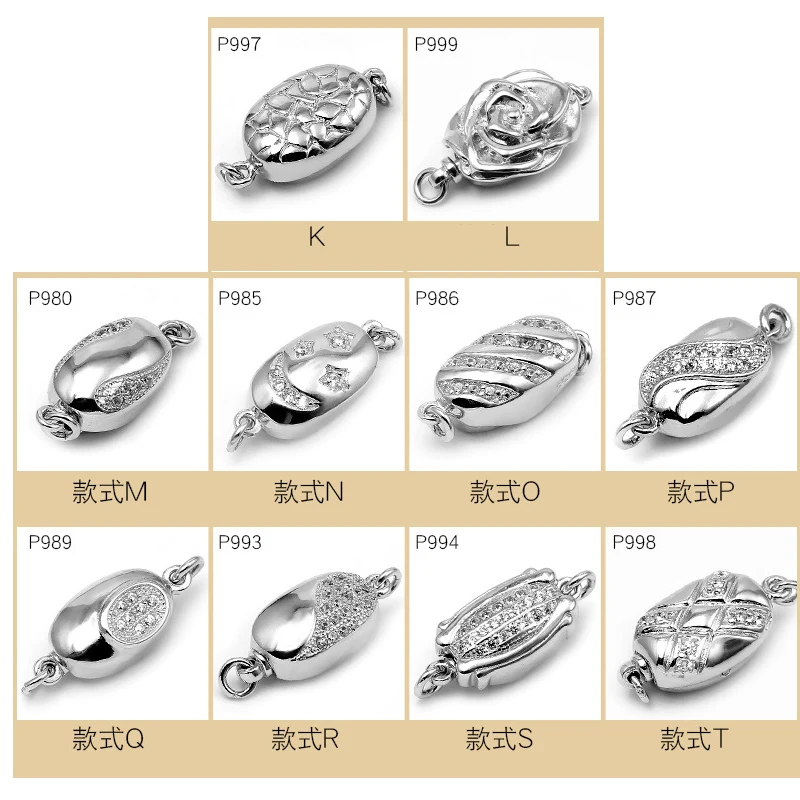 925 Sterling Silver Necklace Buckles DIY Jewelry Findings Clasps For Making Necklaces Bracelets Connector Accessories