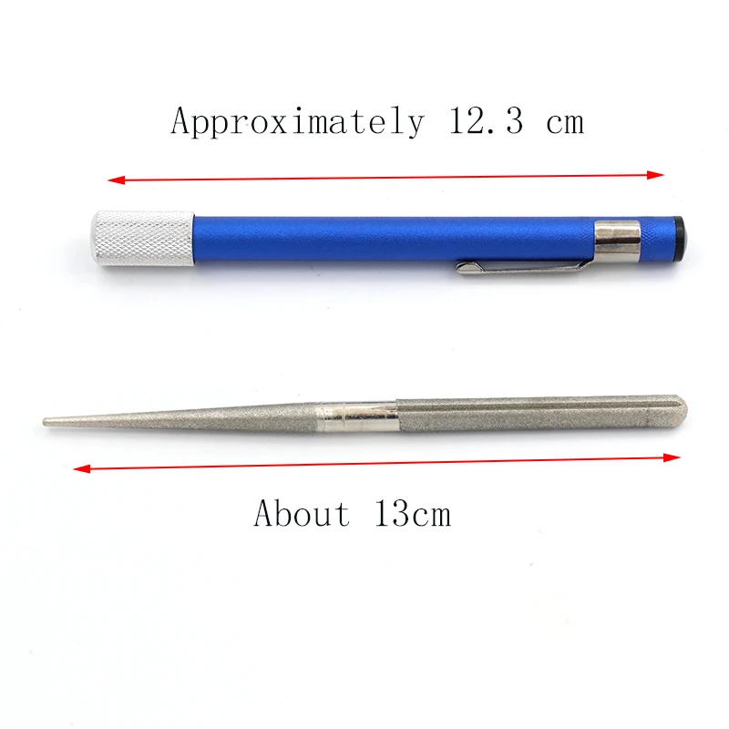 1pcs Diamond Pen Shape Fishing Hook Knife Sharpener Purpose Scissors Grindstone Portable Sharpener Bar Outdoor Tool