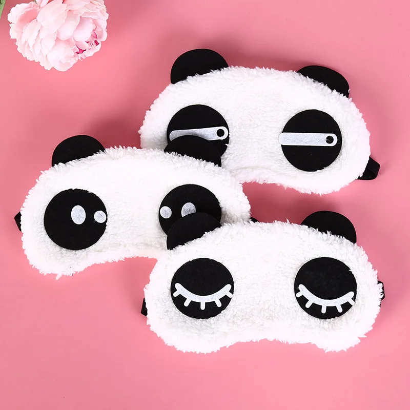 Cute Face White Panda Eye Mask Eyeshade Shading Sleep Mask Eye Cover Health Care 3 Styles Sleep Cotton Goggles Eye Mask